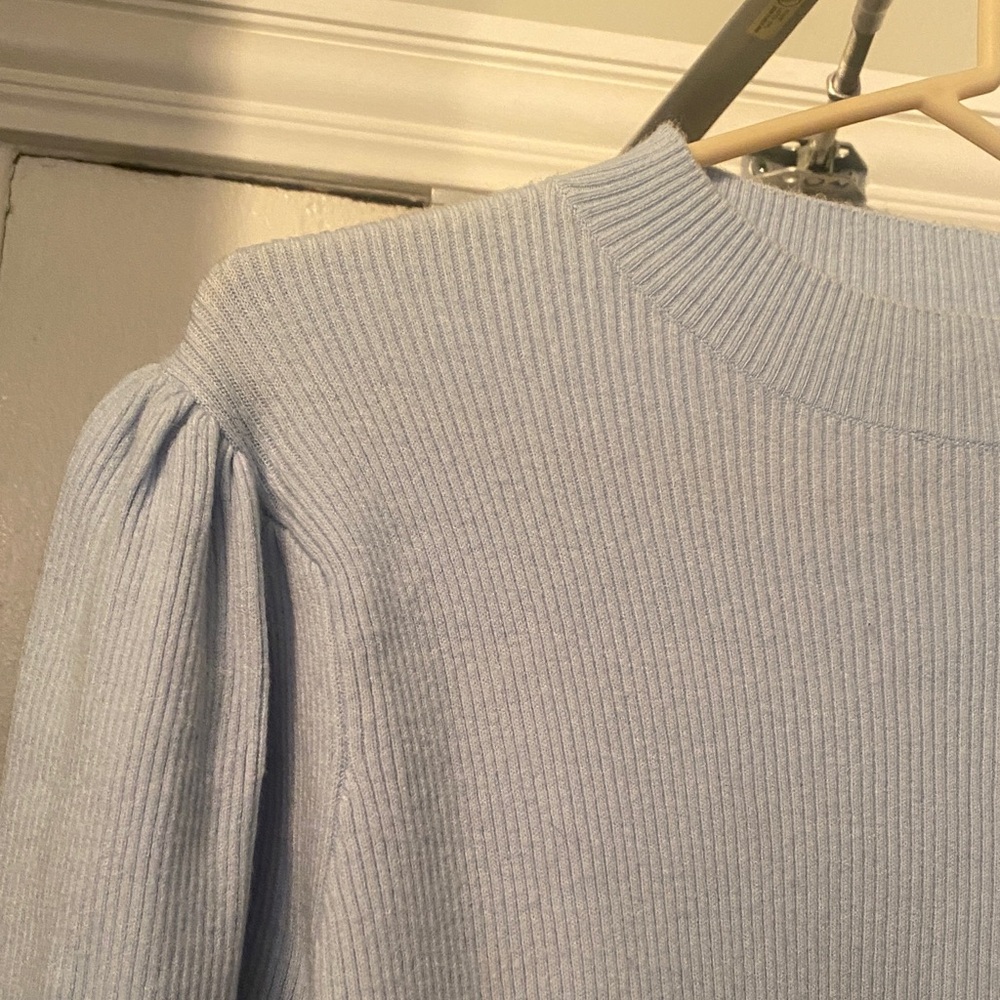 H&M Light Blue Ribbed Knit Dress - Picture 2 of 4